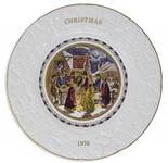 Margaret Thatcher Personally Owned Christmas Plate, Made of Porcelain China, Dated 1976